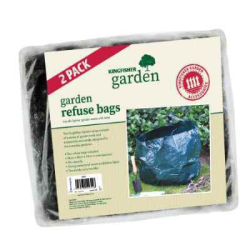 Kingfisher Garden 2pc Heavy Duty Garden Refuse Bag Kingfisher Garden 2pc Heavy Duty Garden Refuse Bag